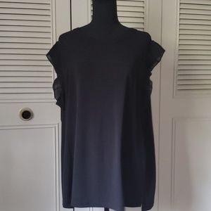 Black, sleeveless blouse